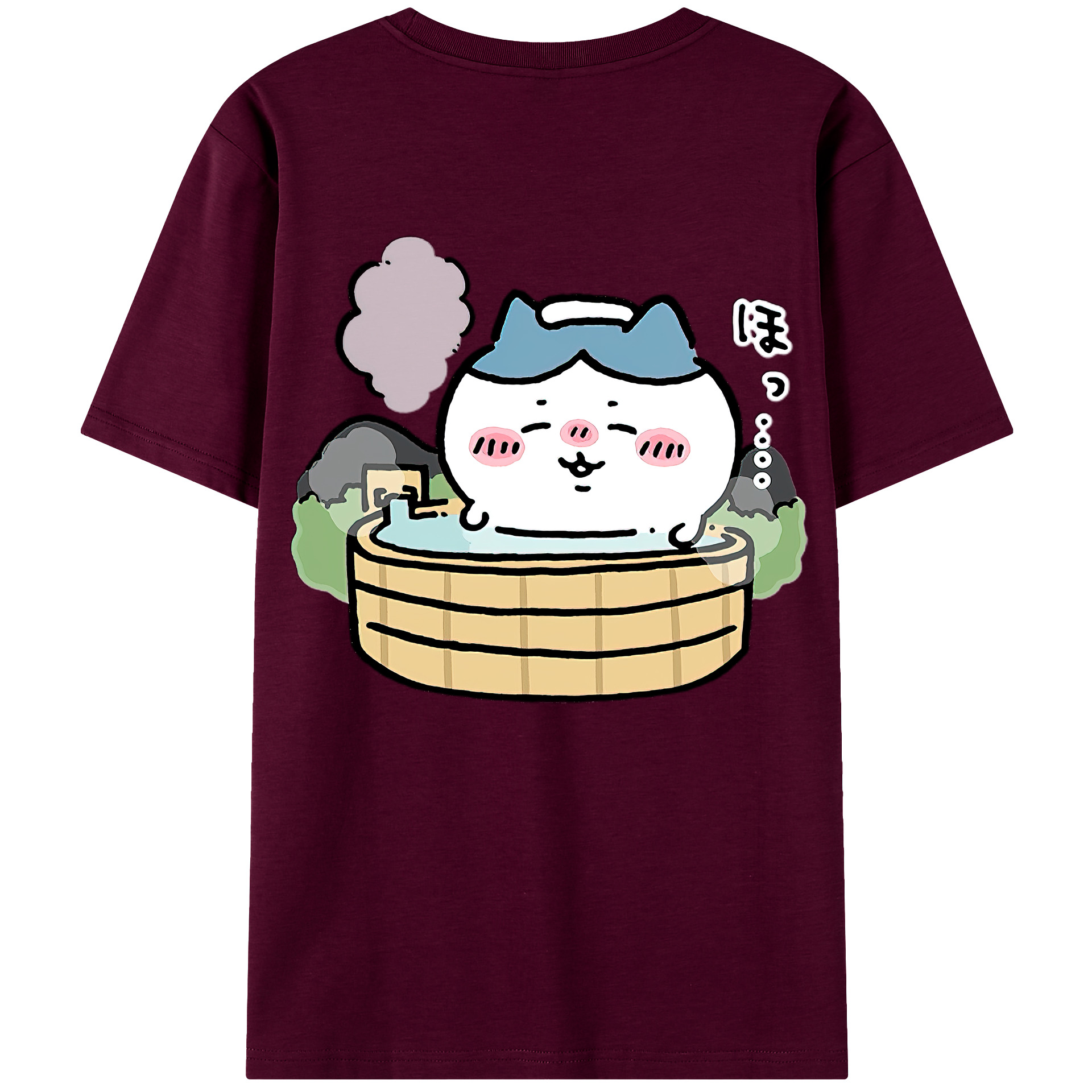 （画像用） ちいかわ ハチワレ Chii-kawa hachiware レディース半袖Tシャツ(バックプリント)
